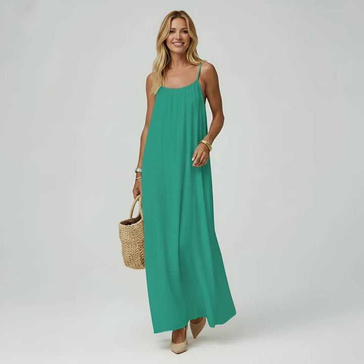 Adela | Vestido maxi de tirantes con espalda descubierta