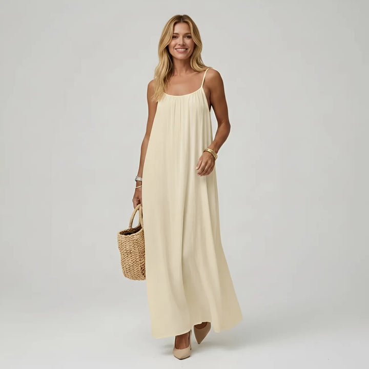 Adela | Vestido maxi de tirantes con espalda descubierta