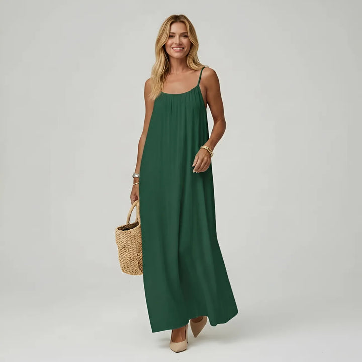 Adela | Vestido maxi de tirantes con espalda descubierta