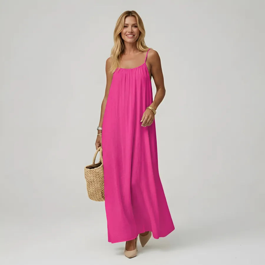 Adela | Vestido maxi de tirantes con espalda descubierta