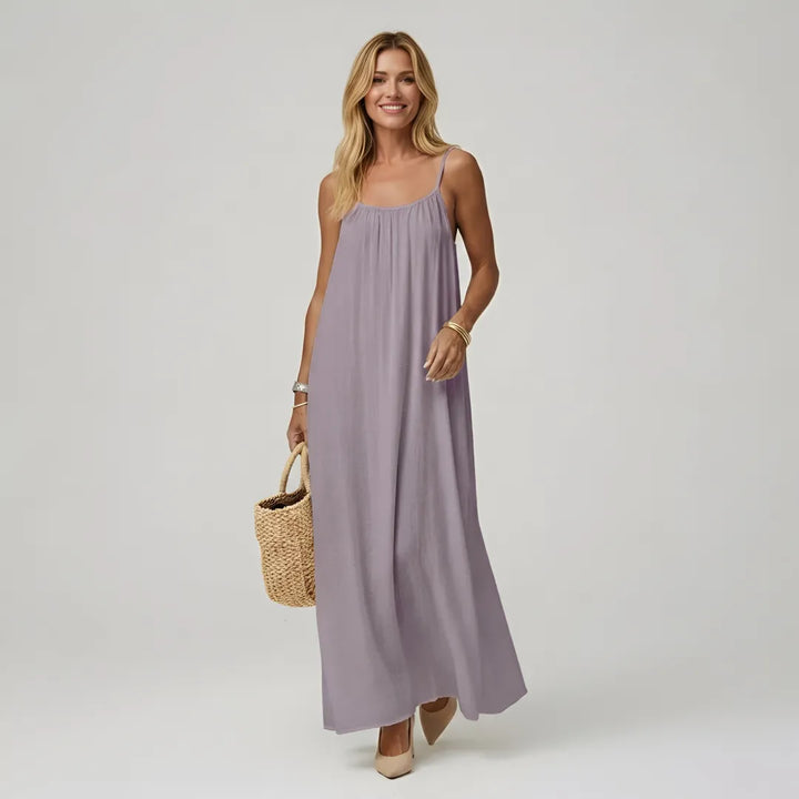 Adela | Vestido maxi de tirantes con espalda descubierta