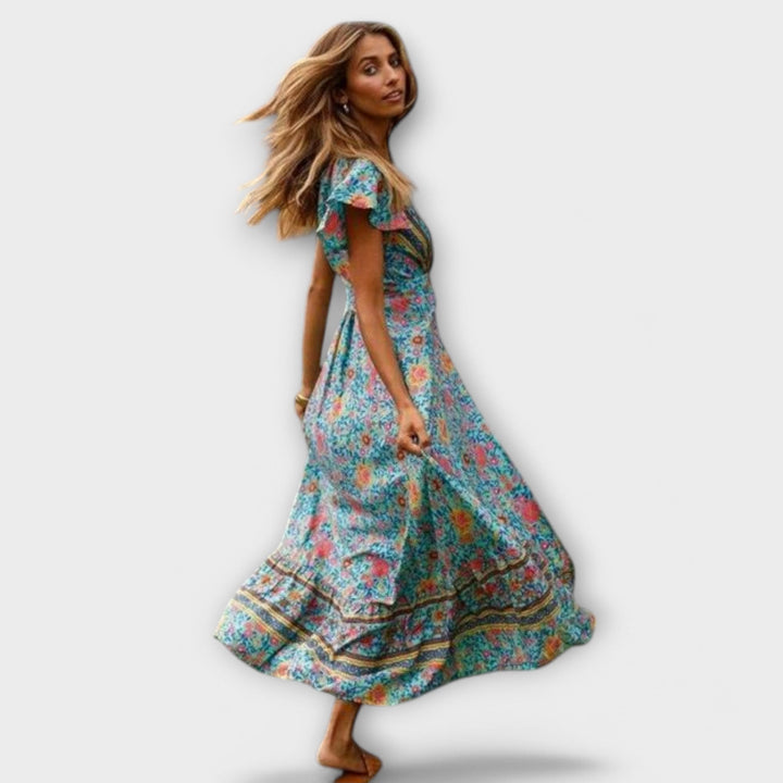 Lorena | Vestido maxi boho floral