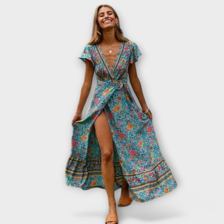 Lorena | Vestido maxi boho floral