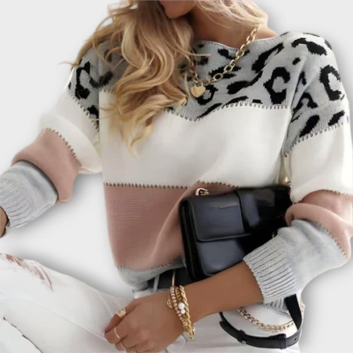 Yolanda | Jersey de leopardo en gris o rosa