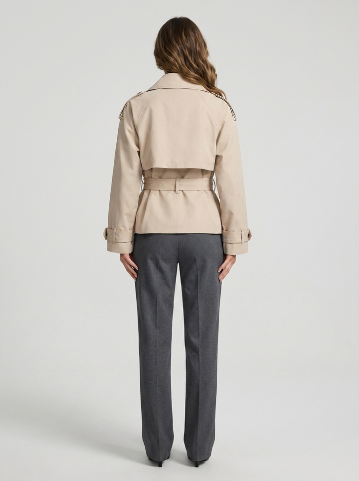 Camila | Gabardina con cuello chimenea