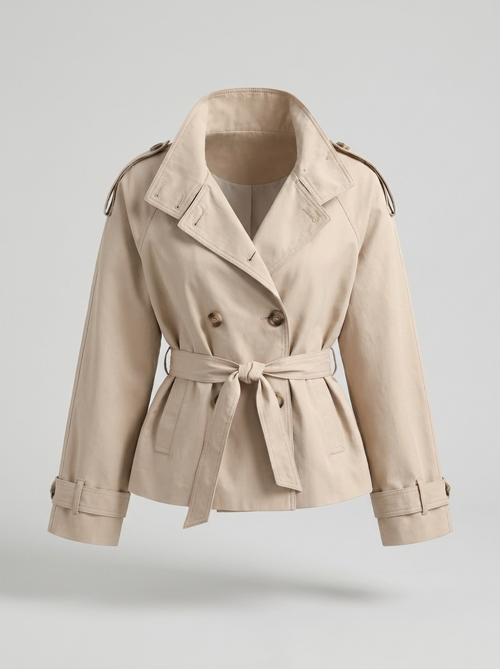 Camila | Gabardina con cuello chimenea