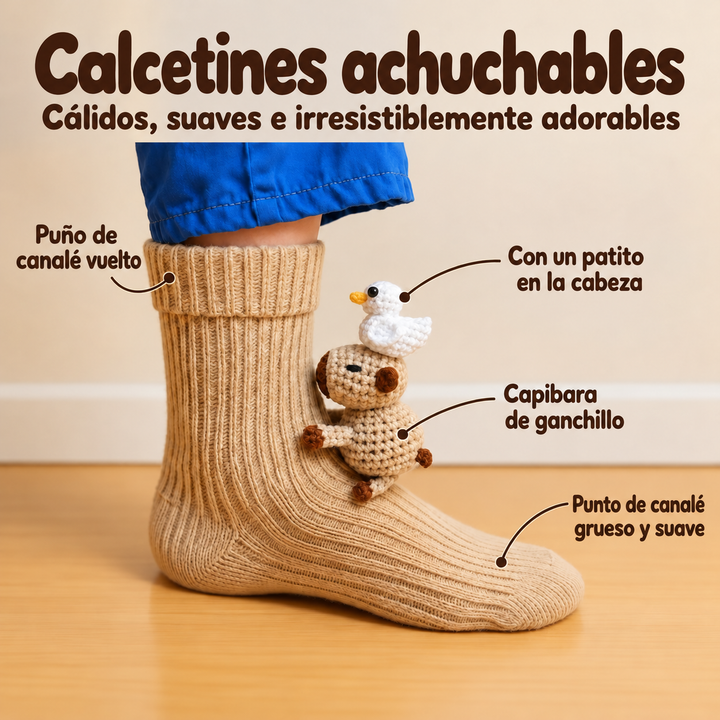 Carmen | Calcetines con peluche de capibara y patito