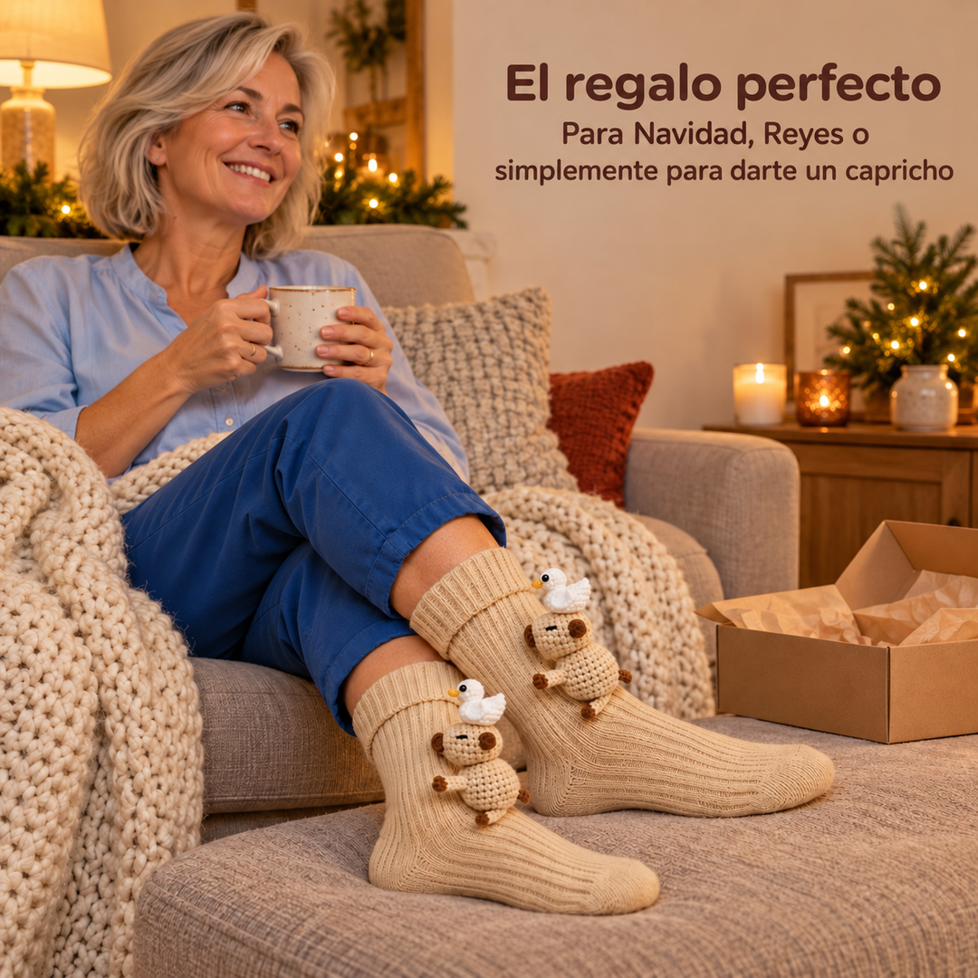 Carmen | Calcetines con peluche de capibara y patito