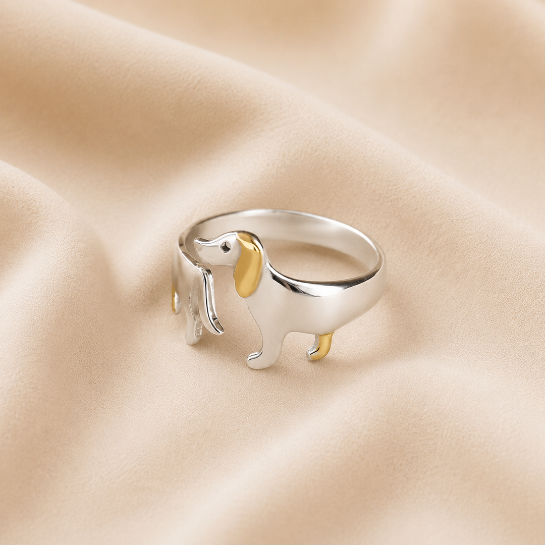 Blanca | Anillo de perro salchicha