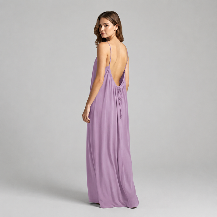 Adela | Vestido maxi de tirantes con espalda descubierta