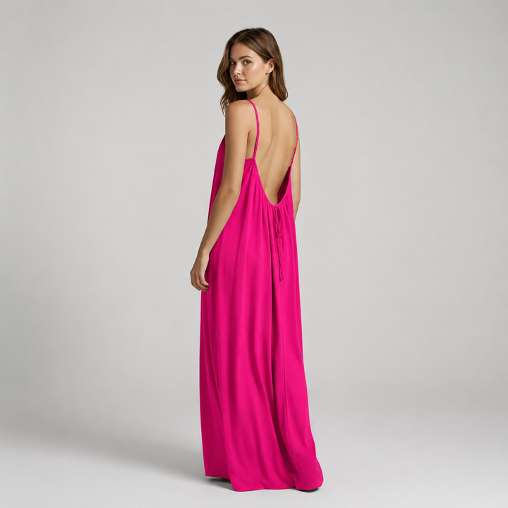Adela | Vestido maxi de tirantes con espalda descubierta