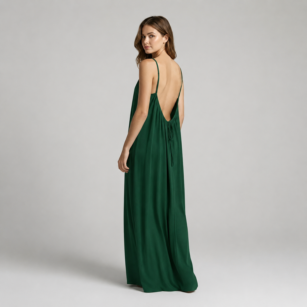 Adela | Vestido maxi de tirantes con espalda descubierta