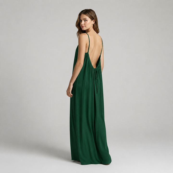 Adela | Vestido maxi de tirantes con espalda descubierta