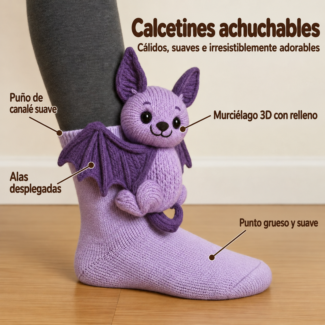 Clara | Calcetines con peluche de murciélago