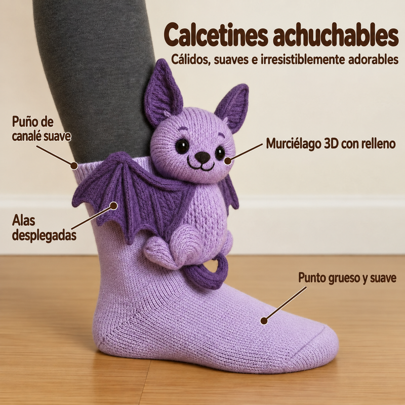 Clara | Calcetines con peluche de murciélago