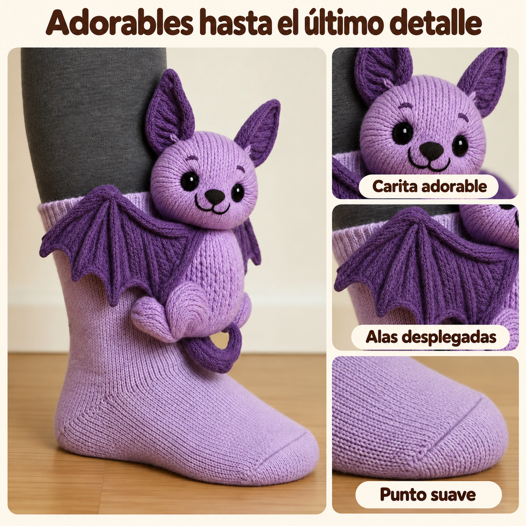 Clara | Calcetines con peluche de murciélago