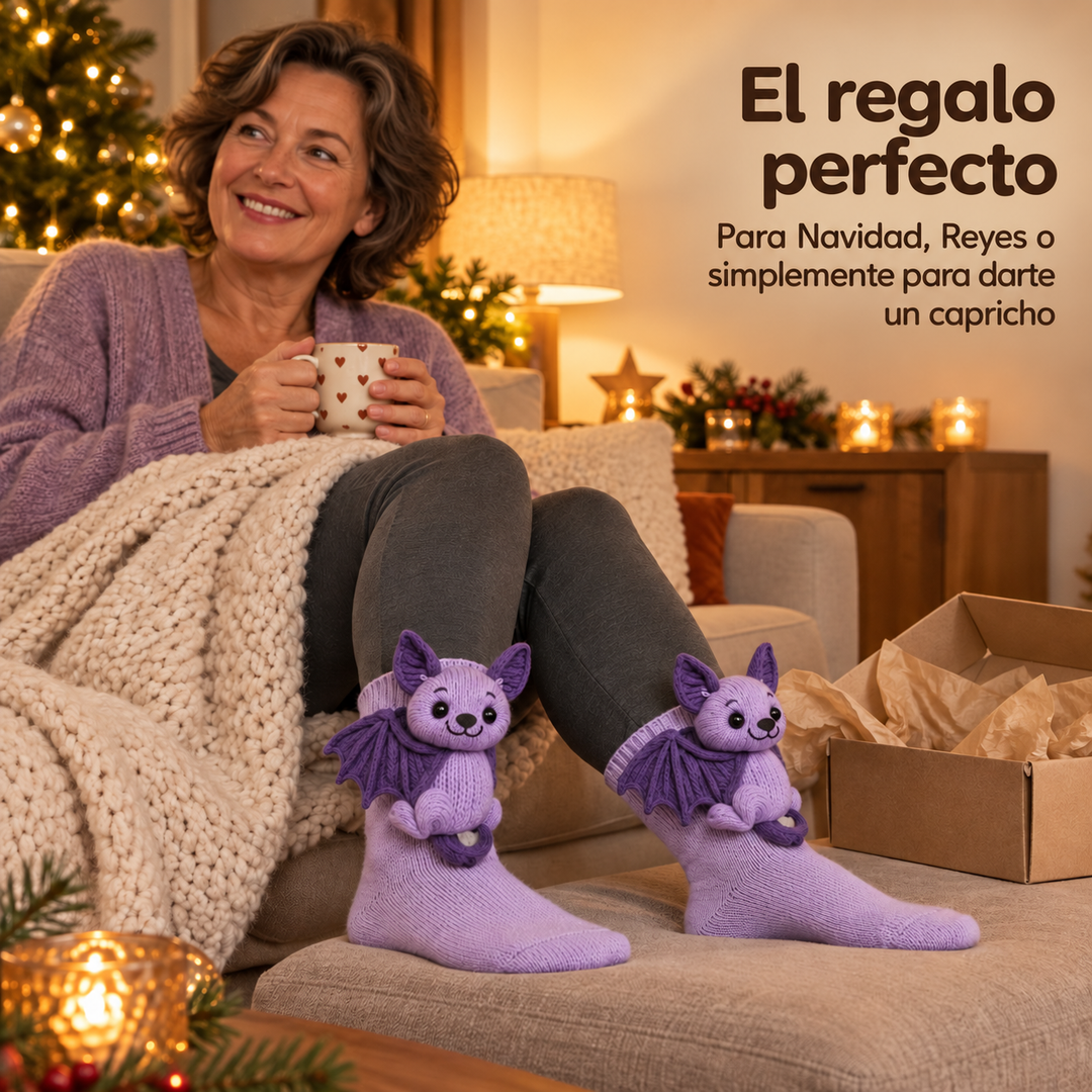 Clara | Calcetines con peluche de murciélago
