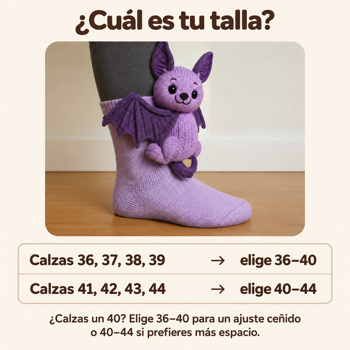 Clara | Calcetines con peluche de murciélago