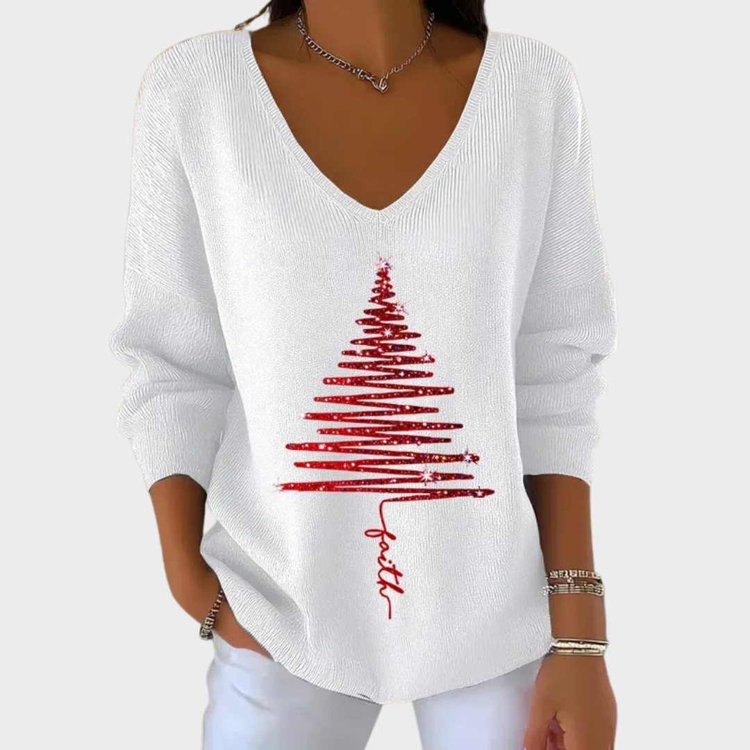 Uxia | Jersey navideño de cuello subido y punto mullido