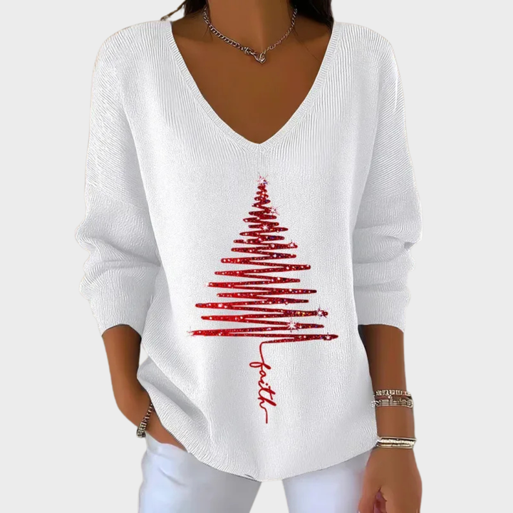 Uxia | Jersey navideño de cuello subido y punto mullido