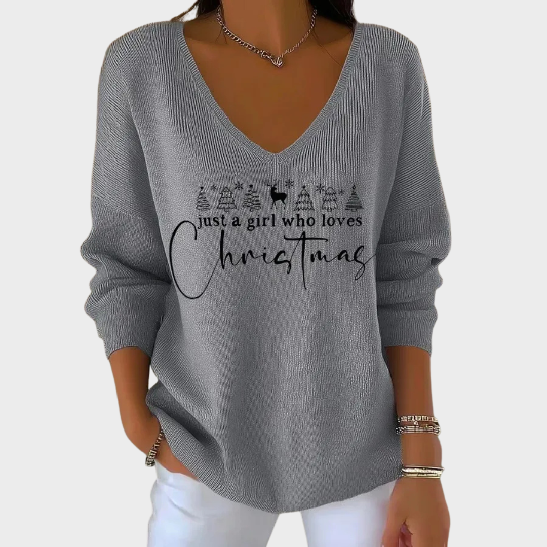 Uxia | Jersey navideño de cuello subido y punto mullido
