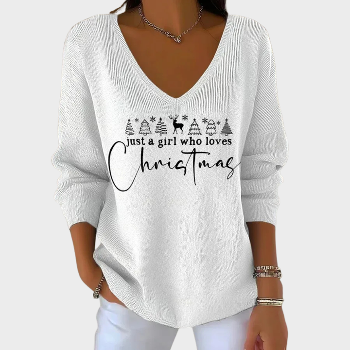 Uxia | Jersey navideño de cuello subido y punto mullido