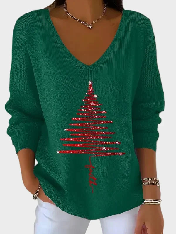Uxia | Jersey navideño de cuello subido y punto mullido