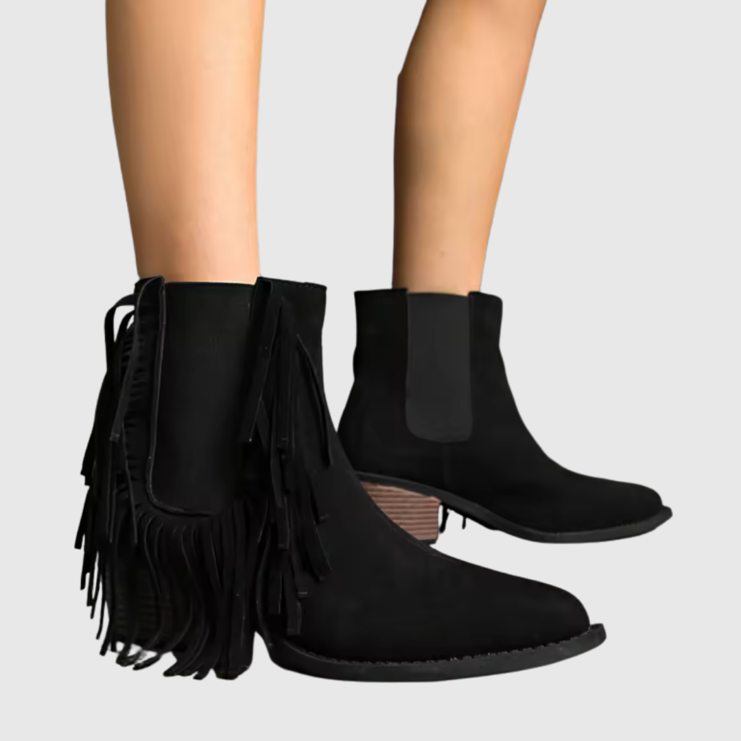 Genoveva | Botines de ante con flecos