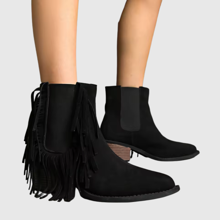 Genoveva | Botines de ante con flecos