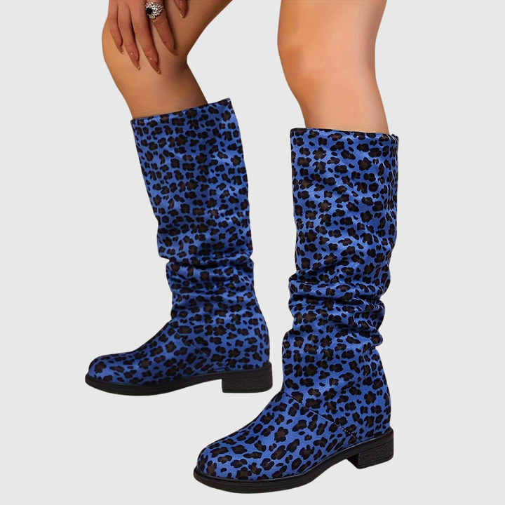 Inmaculada | Botas de caña media con estampado de leopardo