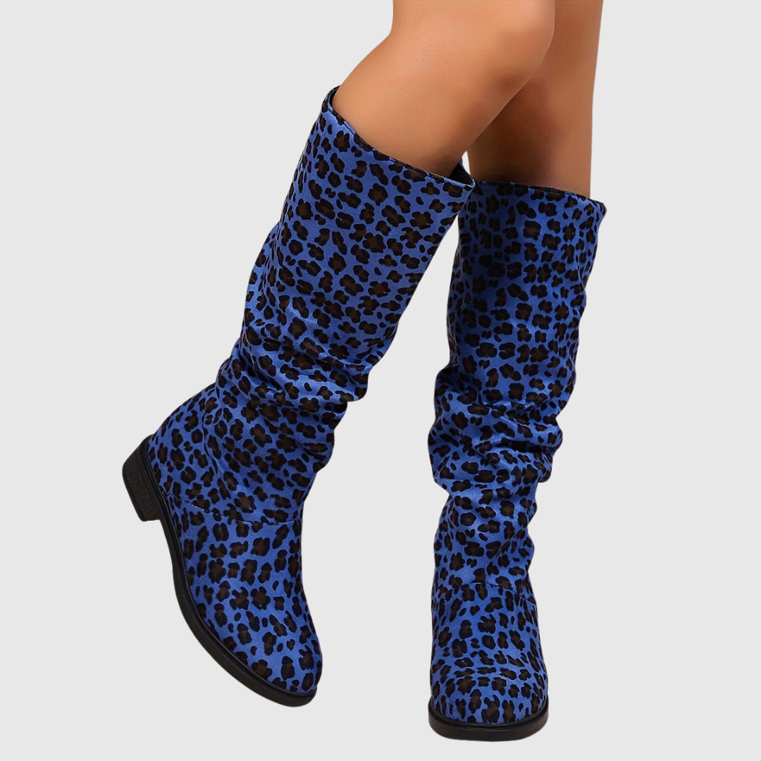 Inmaculada | Botas de caña media con estampado de leopardo