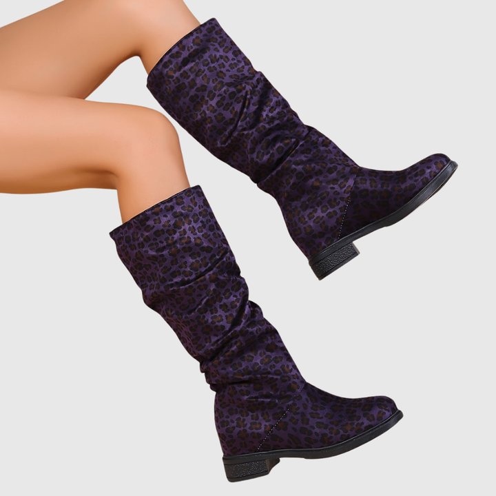 Inmaculada | Botas de caña media con estampado de leopardo