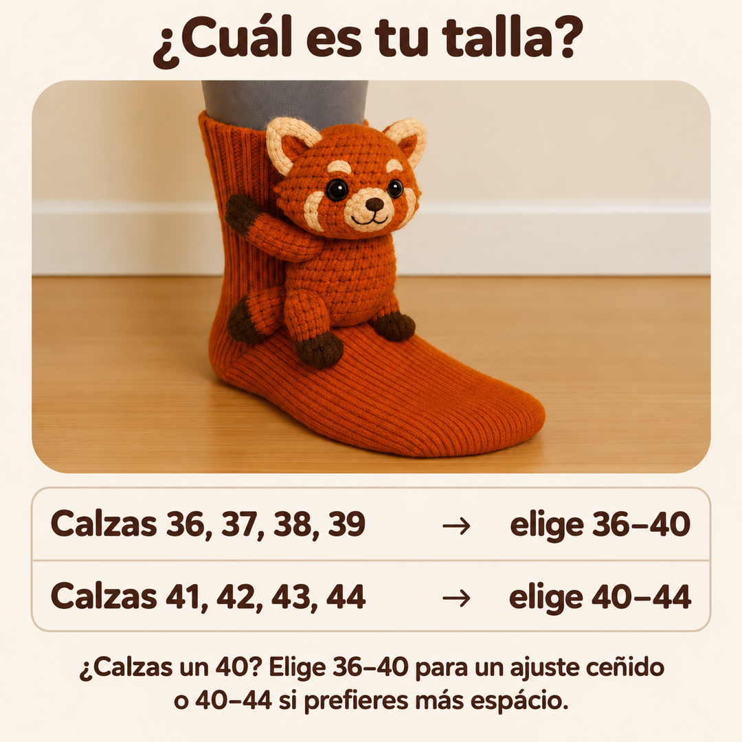Irene | Calcetines con peluche de panda rojo