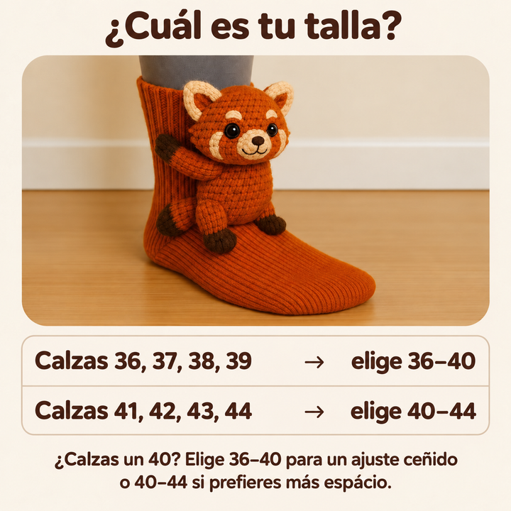 Irene | Calcetines con peluche de panda rojo