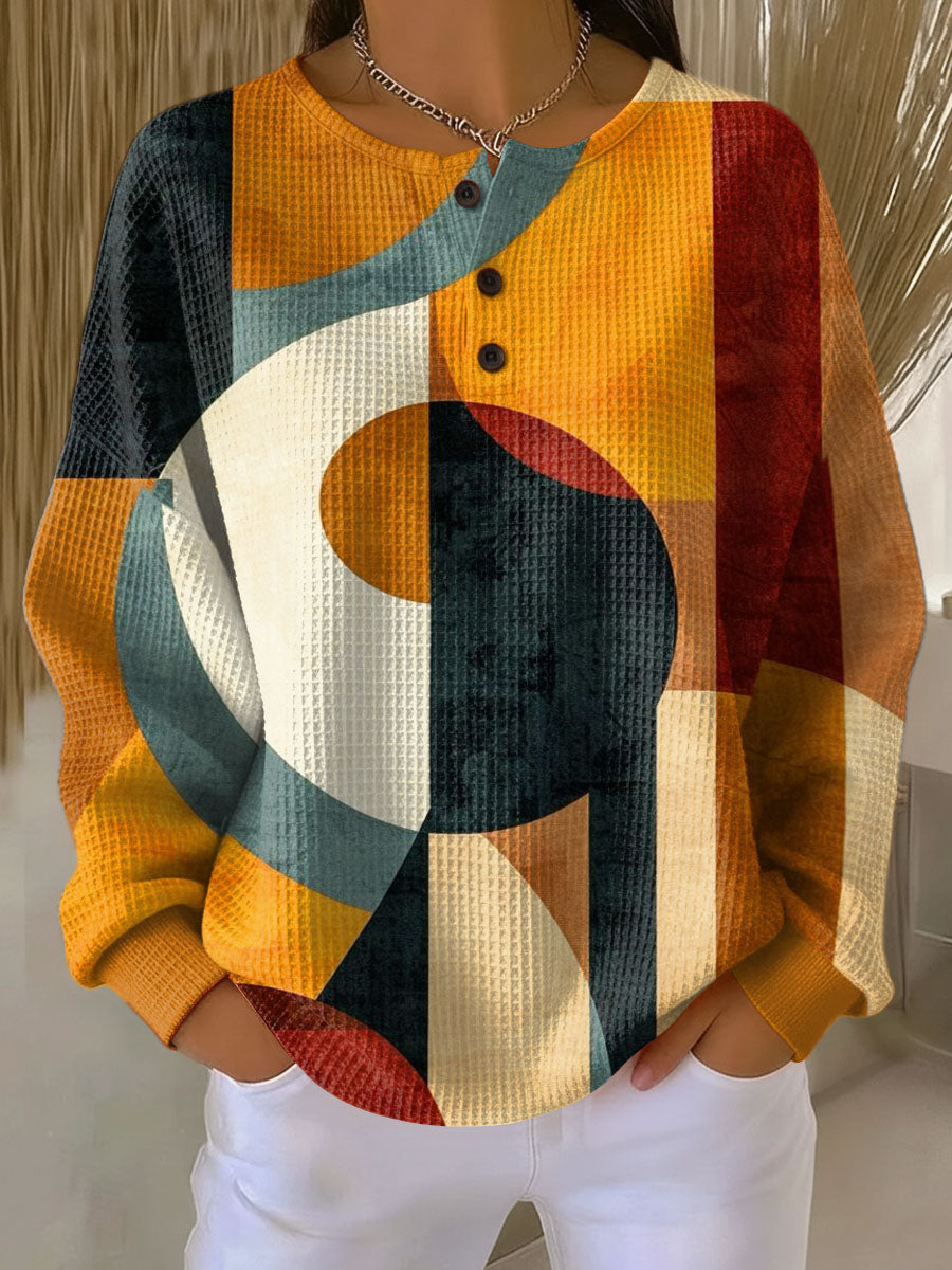 Elena | Jersey con estampado geométrico