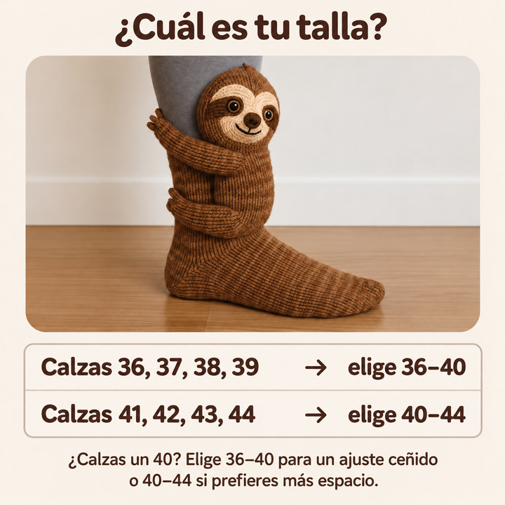 Lucía | Calcetines con peluche de perezoso