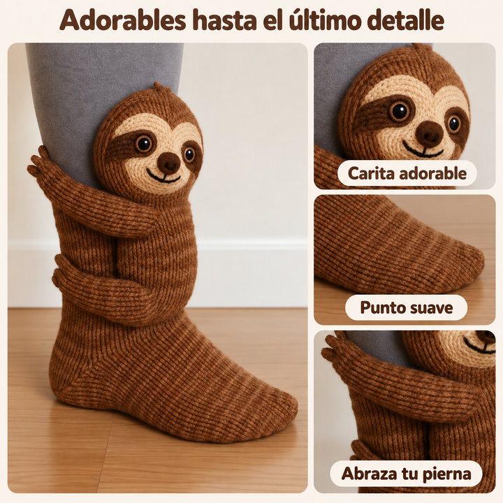 Lucía | Calcetines con peluche de perezoso