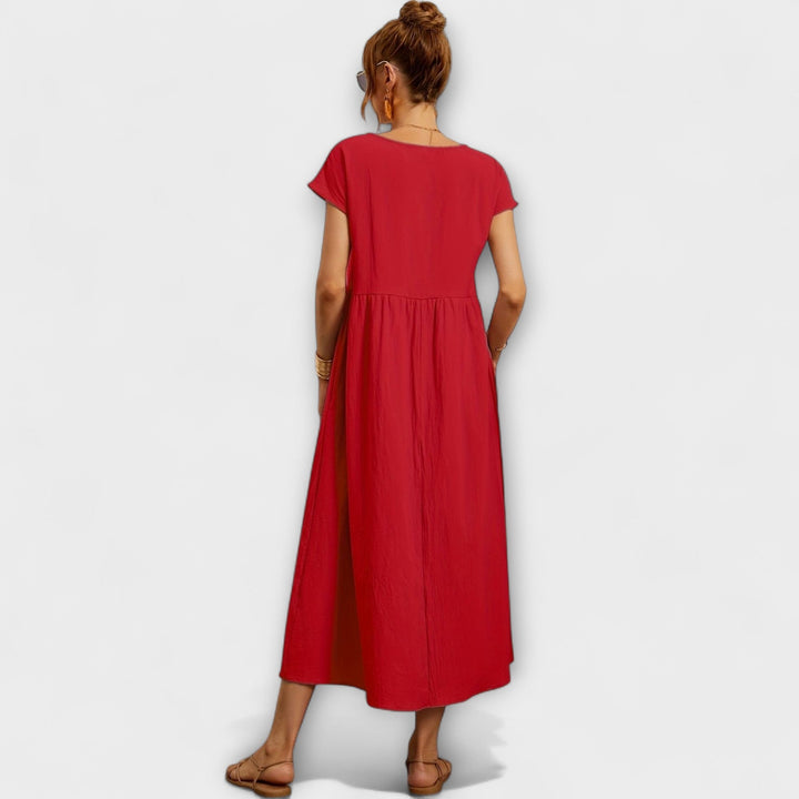 Adriana | Vestido maxi fluido de primavera