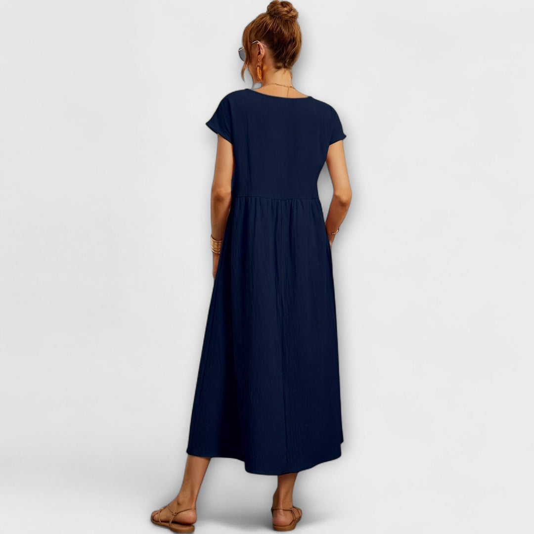 Adriana | Vestido maxi fluido de primavera