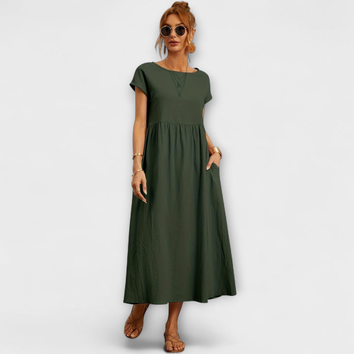 Adriana | Vestido maxi fluido de primavera