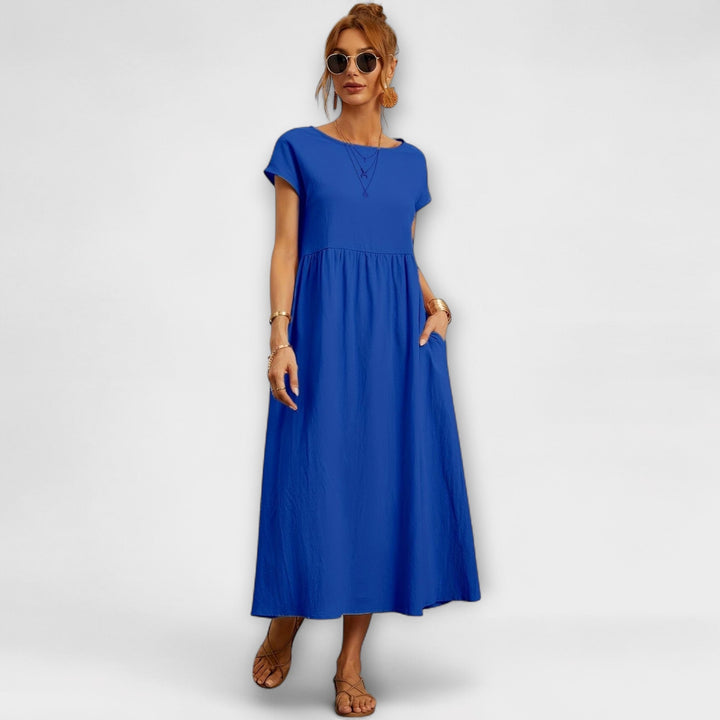 Adriana | Vestido maxi fluido de primavera