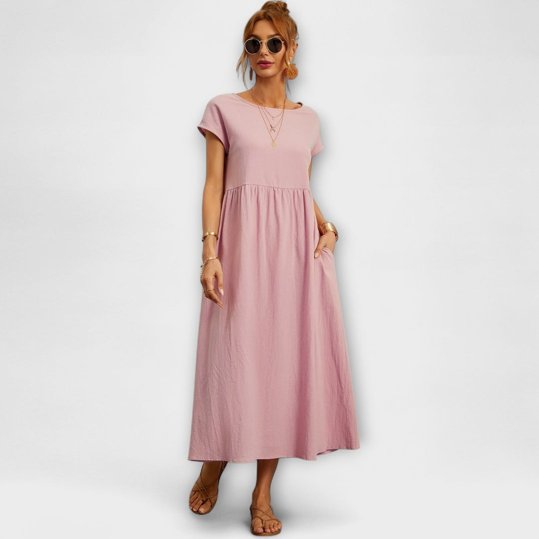 Adriana | Vestido maxi fluido de primavera
