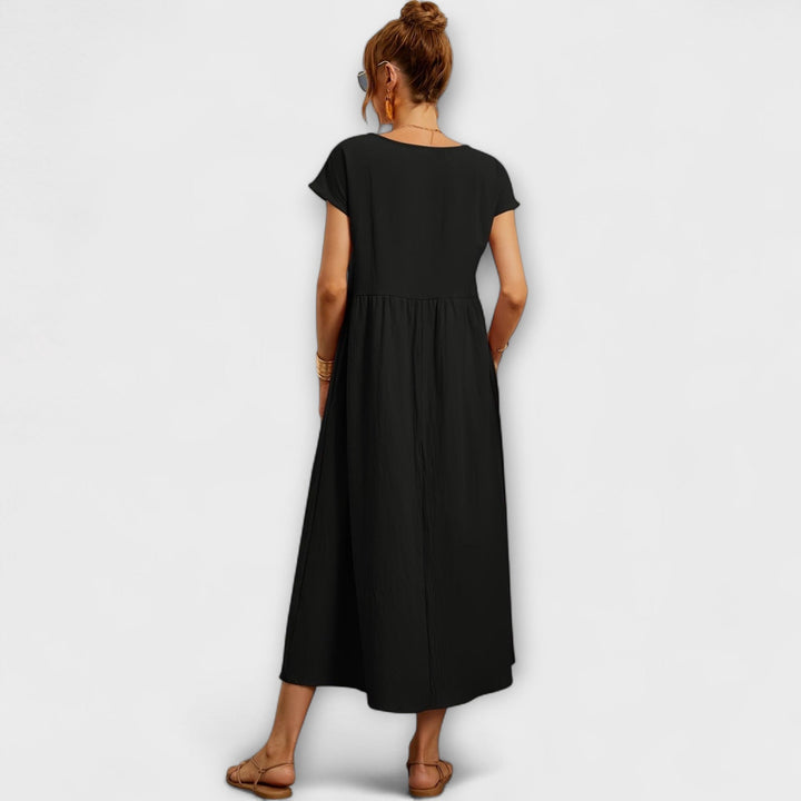 Adriana | Vestido maxi fluido de primavera