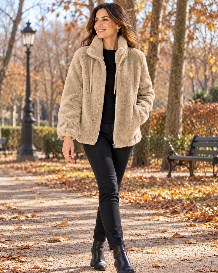 Mireia | Chaqueta con cremallera de silueta relajada