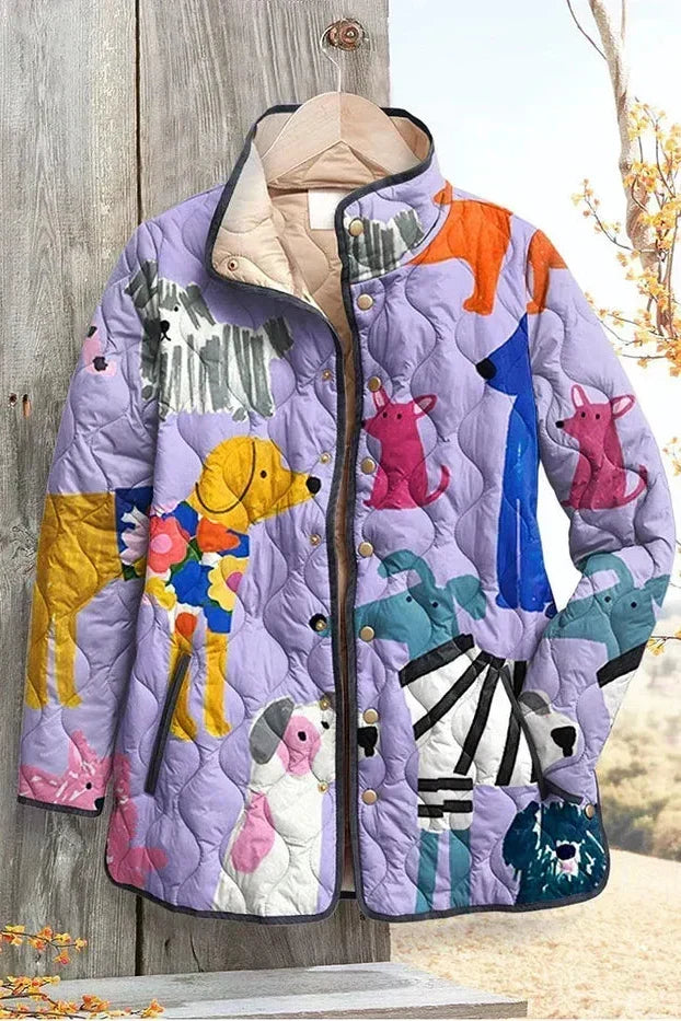 Montserrat | Chaqueta acolchada con estampado de animales
