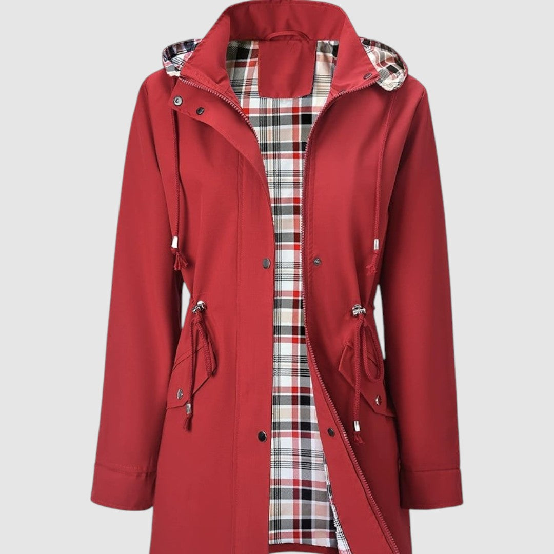 Nina | Abrigo impermeable con capucha y cinturón