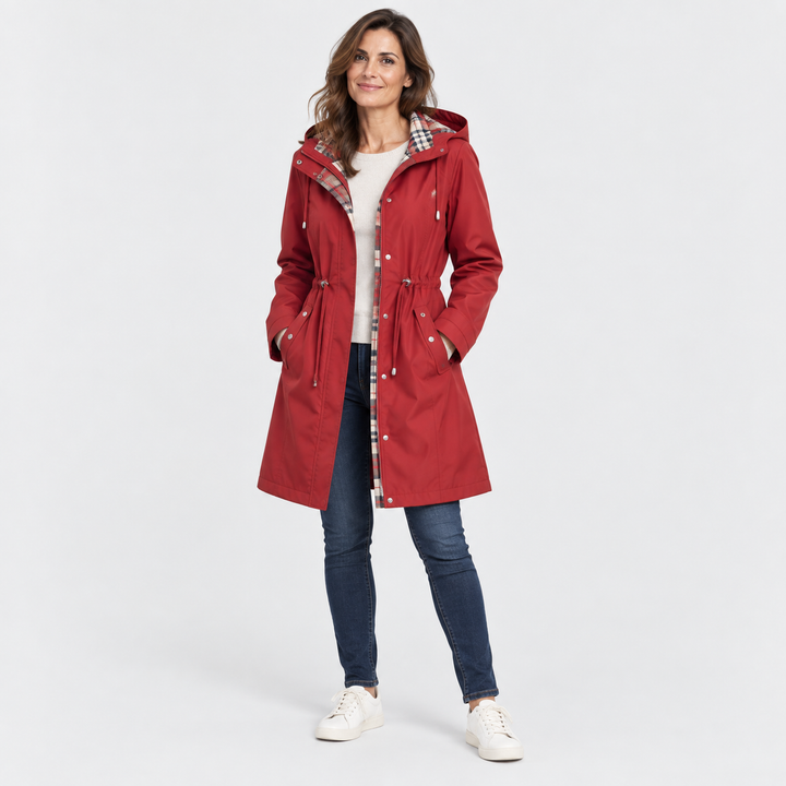 Nina | Abrigo impermeable con capucha y cinturón