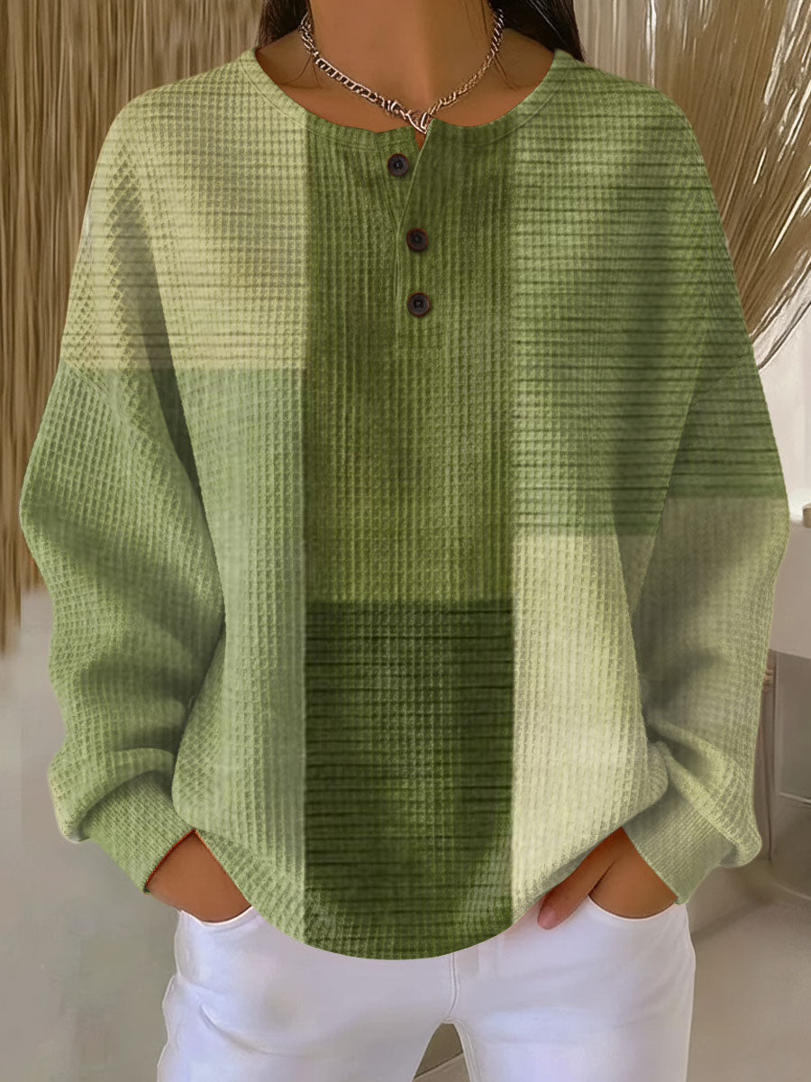 Alba | Jersey patchwork en tonos verdes