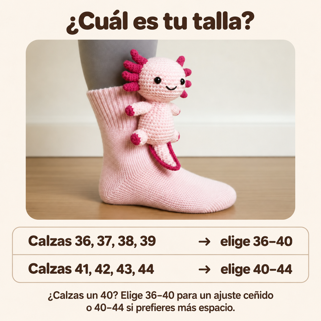 Nuria | Calcetines con peluche de ajolote