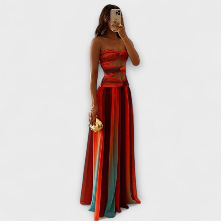 Delia | Vestido maxi palabra de honor